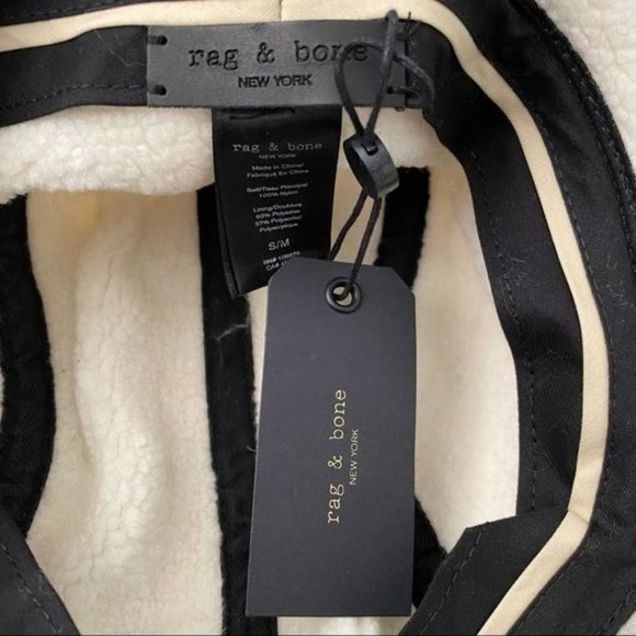 (50% OFF) NWT RAG & BONE Pilot Cap Grey Leopard Lined in Sherpa S/M MSRP $225 main image 4